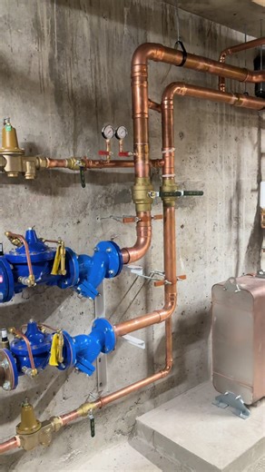 1-1/2” reduce pressure valve installation #plumbing #PRV #valve #installation #fyp