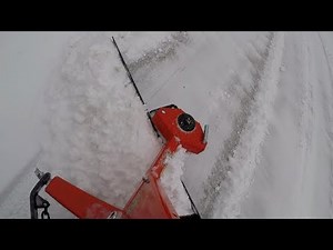 First Snow Plow With Kubota BX2380 Using Rear Blade