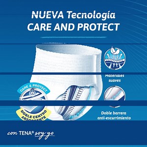 Con TENA® Pants Maxi Protect y su tecnología Care & Protect cuida tu piel mientras vives tus días como quieres. | TENA MX