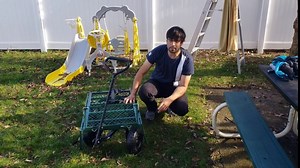 Garden Cart Wagon Heavy Duty 800 Lbs,Mesh Steel Utility Wagon Cart, Yard Cart with Removable Sides,Tire Pump, Green