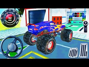 Car Wash Garage Service Workshop - Gas Service SUV Monster Truck Simulator - Android GamePlay #4