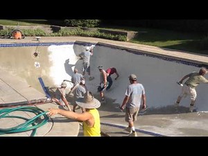 Pool Plaster Installation on a Gunite Pool in Cape Cod By Affordable Pools