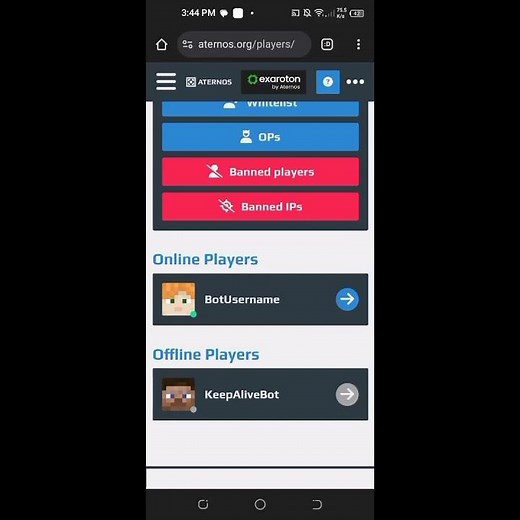 free aternos bot 24/7 working on 1.21.4