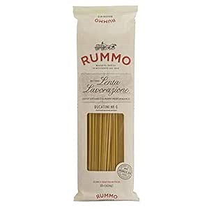 Rummo Bucatini Pasta N.6 - Bucatini Pasta Noodles, Dry Pasta, Durum Wheat Semolina Pasta, Bronze Cut, Imported from Italy - 16 Ounce (Pack of 1)