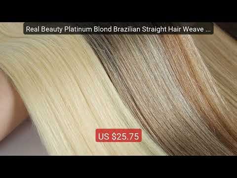 Real Beauty Platinum Blond Brazilian Straight Hair Weave Bundl... — Hot Deal 2026 | Limited Offer!