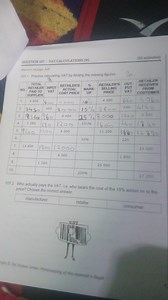 QUESTION 107 – VAT CALCULATIONS107.1 Practise calculating VAT... | Filo