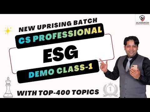 ESG DEMO LECTURE-1 | CS PROFESSIONAL | ESG CS PROFESSIONAL | CS PROFESSIONAL ESG