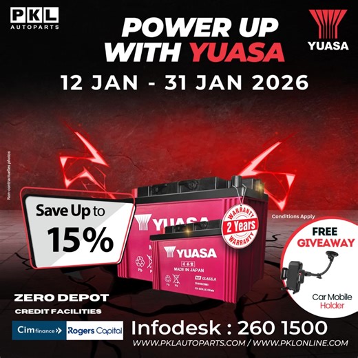 SPECIAL PROMO 12-31 JANUARY 2026 SAVE UP TO 15% : #promotion #mauritius #mauritiuspromo #mauritiuspromotion #garage #servicing #MauritiusCars #MauritiusCarRental #carrentalmauritius #batteryreplacement #batterylife #mauritiusgarage | PKL autoparts