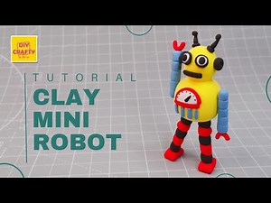 How to make air dry clay Robot | Cute Robot clay tutorial | DIY #polymerclay