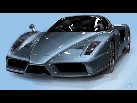 【車絵】【Car Drawing 】 Ferrari Enzo Ferrari Drawing エンツォフェラーリイラスト