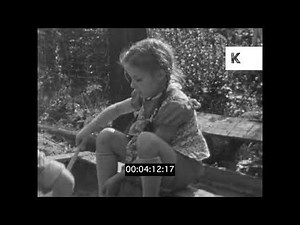 1940s Germany, Children Playing In Sandpit, WWII Home Movies