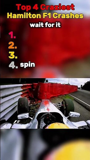 Top 4 Craziest Hamilton F1 Crashes💥🏎 (You Won’t Believe #1)