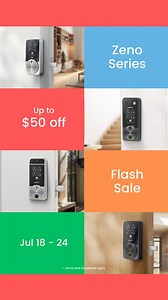 4.6K views · 67 reactions |  Lock it down with Lockly NOW!  Save up to $50 on the Zeno Series Smart Locks during our Flash Sale! From facial recognition to Apple Home Key, it’s next-level convenience.  Hurry, until July 24 only!  #Lockly #FlashSale #ZenoSeries #SmartLock #LocklySavings #LocklyDeals #HomeUpgrade #SmartHomeTech #FacialRecognitionLock #AppleHomeKey #TechDeals | Lockly | Facebook