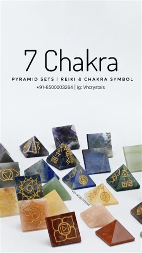 🌈🔺 7 Chakra Healing Pyramids 🔺🌈 Chakra Symbols ✧ USUI Reiki ✨ Align • Activate • Ascend ✨ 🔺 A complete energy system for full-spectrum healing 🌈 Balances all 7 chakras — Root to Crown 🌀 Activates sacred Chakra Reiki symbols for deeper alignment 🌿 Releases stress, fear & energetic blockages 🧘 Enhances grounding, clarity, intuition & spiritual awareness ♾️ Channels universal life-force energy for protection & inner peace ✨ Heal every layer of your being ✨ 🌍 Physical • 💖 Emotional • 🧠 M