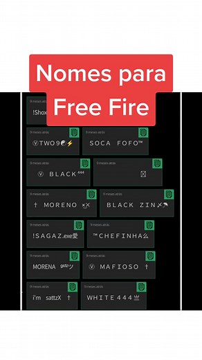 Conheça a melhor lista de Nomes Personalizados para usar nos nicks de Free Fire e outros jogos! #freefire #ff #nicks #nomesff #nomes #nickff #fy