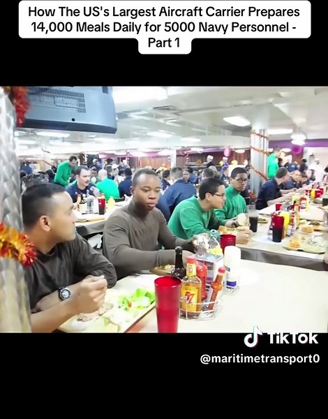 How The US's Largest Aircraft Carrier Prepares Daily Meals