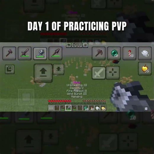 DAY-1 OF PRACTICING PVP #minecraft #gaming
