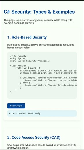 Top 5 C# Security Features Every Developer Must Know! | Viral shorts | Viral Status #fyp #viral