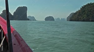 Boot trip on James Bond island, Khao Phing Kan, Ao Phang nga National Park, Thailand, Southeast Asia