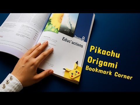 How to Make an Origami Pikachu Bookmark Corner | Easy Paper Bookmark Tutorial