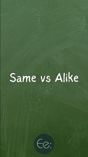 Same vs Alike 🤔 What's the Difference? by English explained #words #difference #meaning #explained