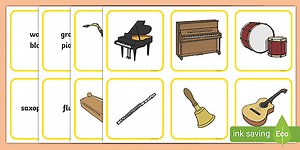 Musical Instrument Matching Cards