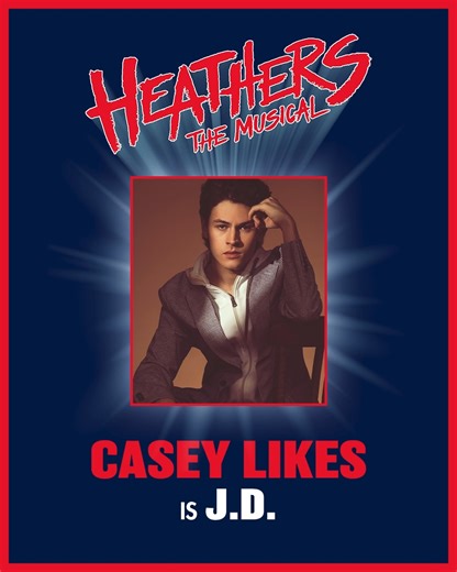 The slurpee’s about to hit the fan. Casey Likes joins the cast of Heathers as JD! 🖤 #Heathers #HeathersTheMusical | Heathers - The Musical