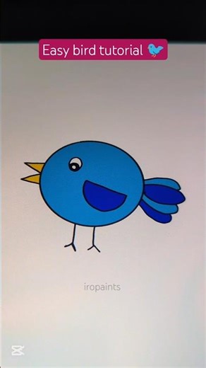 Easy bird drawing tutorial 🐦 #shorts #easydrawing #viralshorts