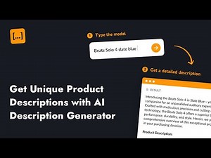 Get Unique Product Descriptions with AI Description Generator