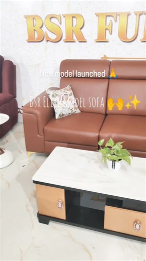 Bsr Furnitures on Instagram: "New model launched 🙏🙌✨❤️ Name: BSR ELITE model sofa Construction: sliver wood / pine wood+ plywood with Duroflex foam (3+4)- 7 inches Foam #viral #newlaunch #goals #business #vijayawada"