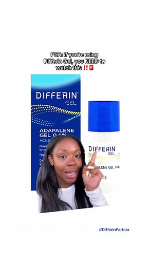 Don’t make this skincare mistake!!#DifferinPartner the best way to get the most out of Differin Gel to help prevent and treat acne is to skin cycle, be consistent and give it time!! @@differinus #differingel #adapelene #skincaretok #skincaretips #blackskincare #skincycleroutine #skincareroutine #retinoidtips #acne