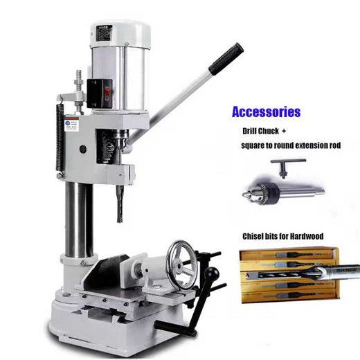 Wood Mortiser Tenoning Machine Teblowing Dust Device Woodworking Tenoning Machine Punching Square Drilling Hole Machine