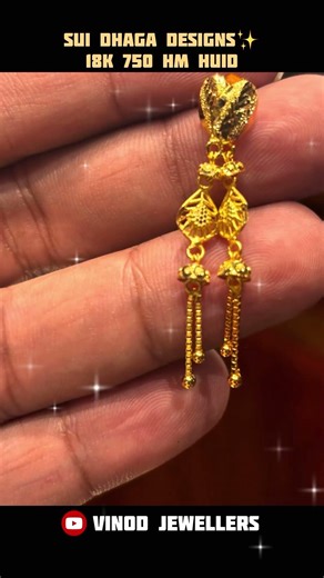 Simple & Elegant: New Sui Dhaga Gold Earrings Designs 2026 ✨#shorts #shortsfeed #trending #hype