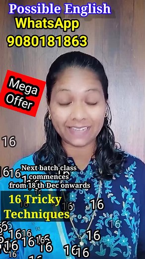 I am going to begin class for 54 th batch on 18 th Dec.நான் 54 வது தொகுதிக்கான வகுப்பை டிசம்பர் 18 ஆம் தேதி தொடங்க உள்ளேன்.சேர விருப்பம் உள்ளவர்கள் 9080181863 என்ற எண்ணில் விரைவில் இணையவும் #reels #englishalaparaigal #creative #16k #SpokenEnglish | Speak English Within 16 Hours