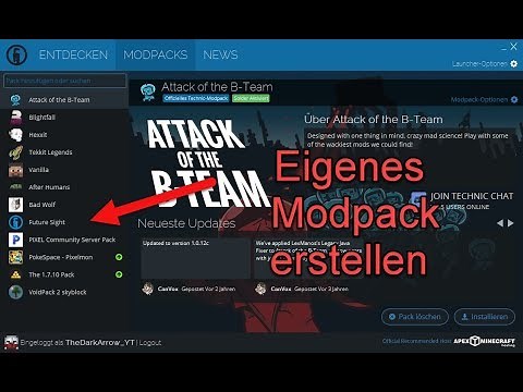 Eigenes Modpack erstellen / TechnicLauncher