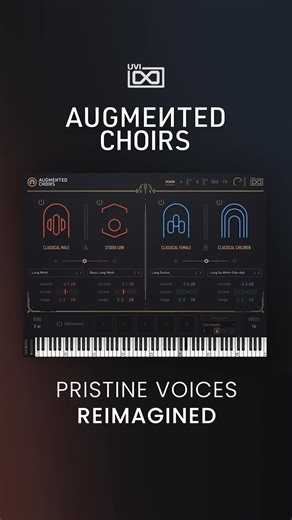 A breathtaking fusion of authentic choirs and modern sound design, delivering a vast hybrid vocal palette. Meet Augmented Choirs - Pristine Voices Reimagined Now with intro price at uvi.net/augmented-choirs | UVI | Facebook