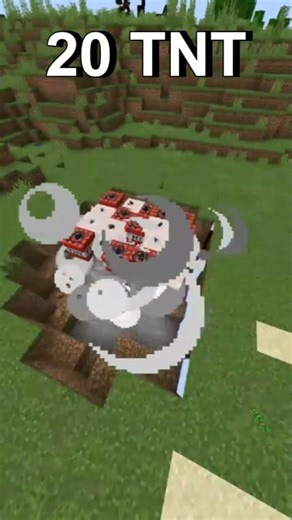 Minecraft 20 TNT Explosion Test #shorts #minecraft