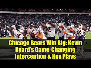 Chicago Bears Win Big: Kevin Byard’s Game-Changing Interception & Key Plays | NFL Highlights