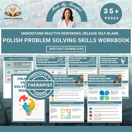 Polish Your Problem Solving Skills Workbook for Teens & Adults, Therapy Worksheets - Etsy
