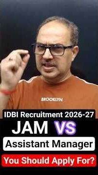 IDBI JAM 2026 vs Assistant Manager 😱 कौन सा Form भरें? | Amar Sir #shorts
