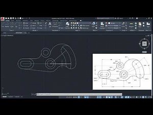 AutoCAD 2D Mechanical Drawing Tutorial | Master Complex Shapes #autocad #drawing
