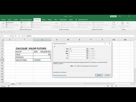 Calcular el Valor futuro en Excel