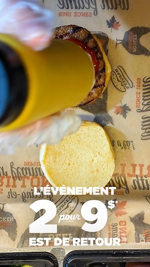 Deux burgers, original, deux végé ou un de chaque pour seulement 9 $ et garnis exactement comme vous l'aimez  Uniquement jusqu'au 16 novembre 2025. | Harvey's Québec | Facebook