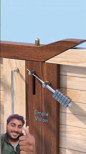 Auto Close Premium Slide Door Latch Design #diy #furniture #shorts