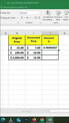 how to calculate discount percentage in Excel #excelformula #excel #exceltricks #exceltutorial