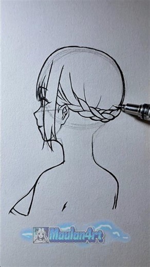 Drawing anime hair #howtodraw #drawing #manga #anime #drawingtutorial #easydrawing #sketch