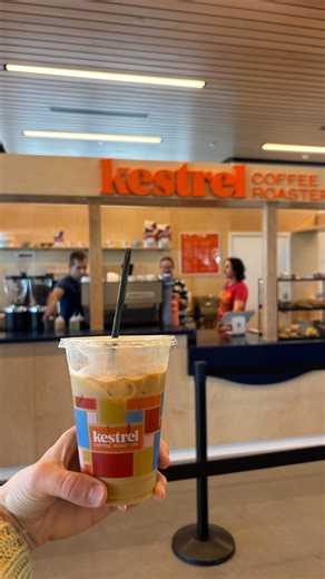 Lattes before takeoff? Don’t mind if we do 👋 Welcome @kestrelcoffees! | Patrick Leahy Burlington International Airport - BTV