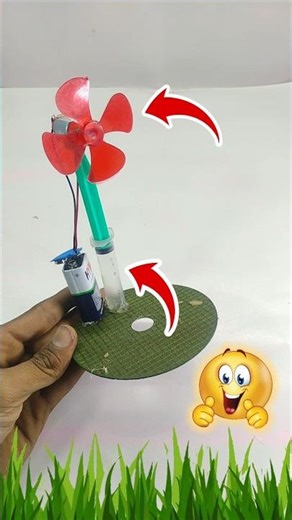 Ghar pe bana liya mini fan || easy dIY fan #shorts
