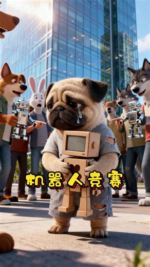 Dog at Robot competition