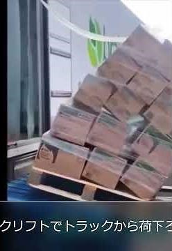 フォークリフトでトラックから荷下ろし中の商品破損事故04 #Shorts
